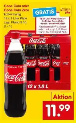 Netto Marken-Discount Coca-Cola oder Coca-Cola Zero Angebot