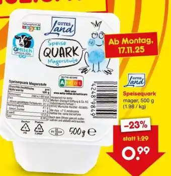 Netto Marken-Discount Speisequark Angebot