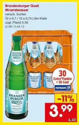 Netto Marken-Discount Brandenburger Quell Mineralwasser Angebot