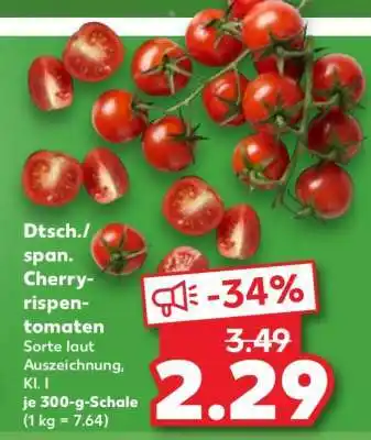 Kaufland Dtsch./span. Cherryrispentomaten Angebot