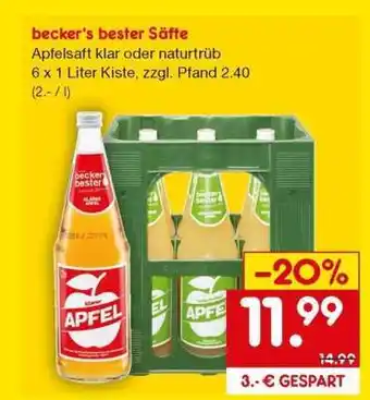 Netto Marken-Discount becker's bester Säfte Angebot