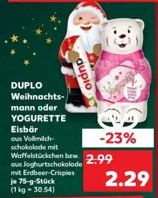 Kaufland Duplo Weihnachtsmann oder Yogurette Eisbär Angebot