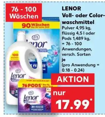 Kaufland LENOR Voll- oder Colorwaschmittel Angebot