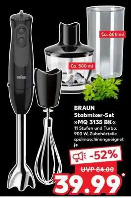 Kaufland BRAUN Stabmixer-Set MQ 3135 BK Angebot