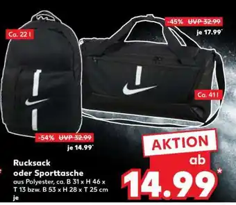 Kaufland Rucksack oder Sporttasche Angebot