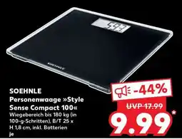 Kaufland SOEHNLE Personenwaage Style Sense Compact 100 Angebot