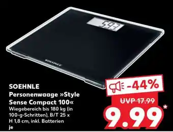 Kaufland SOEHNLE Personenwaage Style Sense Compact 100 Angebot