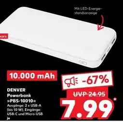 Kaufland DENVER Powerbank PBS-10010 Angebot