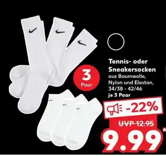 Kaufland Tennis- oder Sneakersocken Angebot