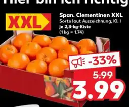 Kaufland Span. Clementinen XXL Angebot