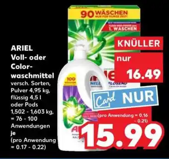 Kaufland ARIEL Voll- oder Colorwaschmittel Angebot