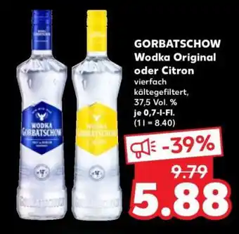 Kaufland GORBATSCHOW Wodka Original oder Citron Angebot