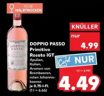 Kaufland DOPPIO PASSO Primitivo Rosato IGT Angebot