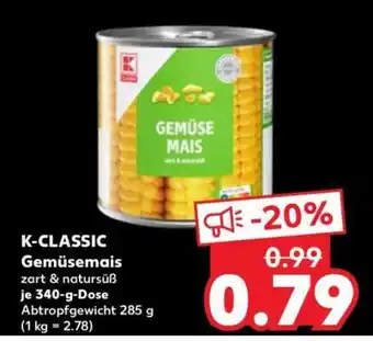 Kaufland K-CLASSIC Gemüsemais Angebot