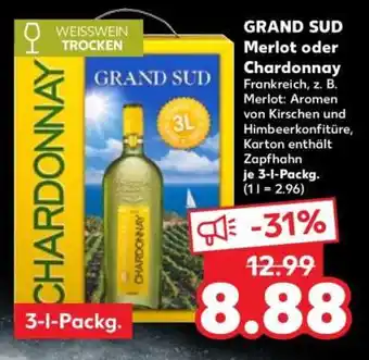 Kaufland GRAND SUD Merlot oder Chardonnay Angebot