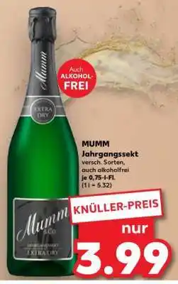 Kaufland Mumm Jahrgangssekt Angebot