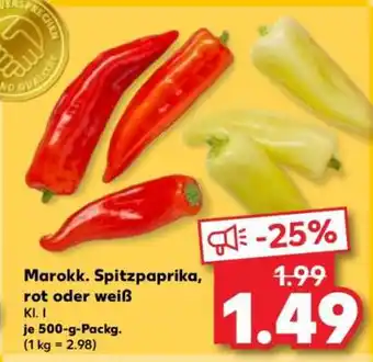 Kaufland Marokk. Spitzpaprika, rot oder weiß Angebot