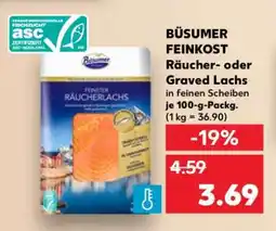 Kaufland BÜSUMER FEINKOST Räucher- oder Graved Lachs Angebot