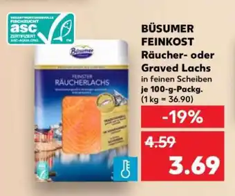 Kaufland BÜSUMER FEINKOST Räucher- oder Graved Lachs Angebot