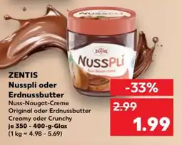 Kaufland ZENTIS Nusspli oder Erdnussbutter Angebot