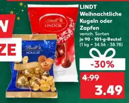 Kaufland LINDT Weihnachtliche Kugeln oder Zapfen Angebot