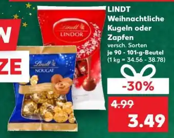 Kaufland LINDT Weihnachtliche Kugeln oder Zapfen Angebot