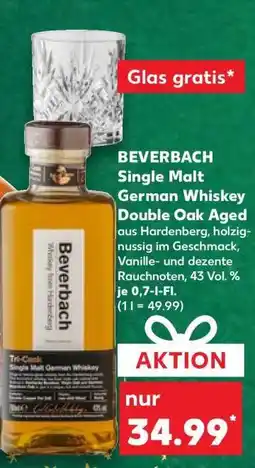 Kaufland BEVERBACH Single Malt German Whiskey Double Oak Aged Angebot