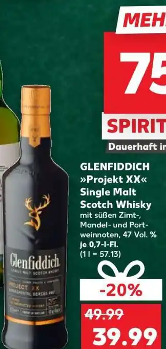 Kaufland GLENFIDDICH Projekt XX Single Malt Scotch Whisky Angebot