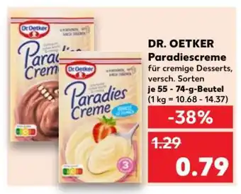 Kaufland DR. OETKER Paradiescreme Angebot