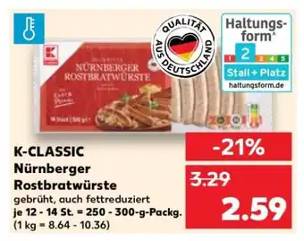 Kaufland K-CLASSIC Nürnberger Rostbratwürste Angebot
