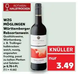 Kaufland WZG MÖGLINGEN Württemberger Rebsortenwein Angebot