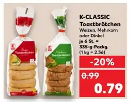 Kaufland K-CLASSIC Toastbrötchen Angebot
