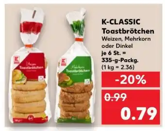 Kaufland K-CLASSIC Toastbrötchen Angebot