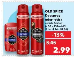 Kaufland OLD SPICE Deospray oder -stick Angebot