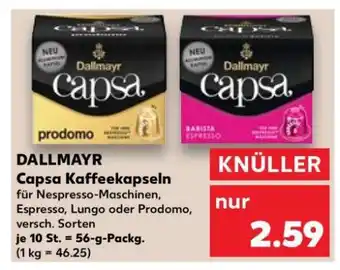 Kaufland DALLMAYR Capsa Kaffeekapseln Angebot