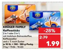 Kaufland KRÜGER FAMILY Kaffeesticks Angebot