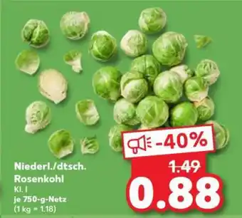 Kaufland Niederl./dtsch. Rosenkohl Angebot