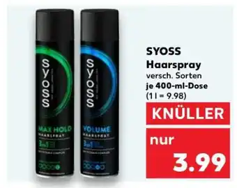 Kaufland SYOSS Haarspray Angebot