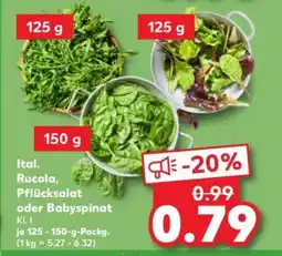 Kaufland Ital. Rucola, Pflücksalat oder Babyspinat Angebot