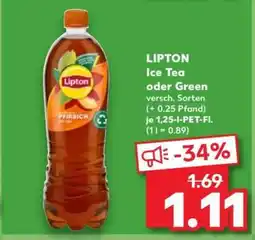 Kaufland LIPTON Ice Tea oder Green Angebot