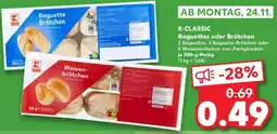 Kaufland K-CLASSIC Baguettes oder Brötchen Angebot