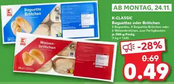 Kaufland K-CLASSIC Baguettes oder Brötchen Angebot