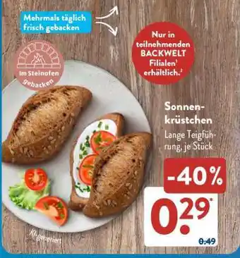 Aldi Süd Sonnenkrüstchen Angebot