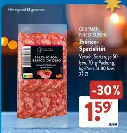 Aldi Süd GOURMET FINEST CUISINE Ibérico-Spezialität Angebot