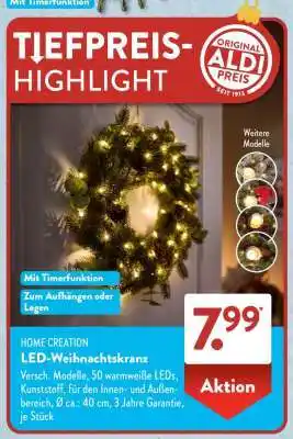 Aldi Süd LED-Weihnachtskranz Angebot