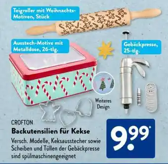 Aldi Süd CROFTON Backutensilien für Kekse Angebot