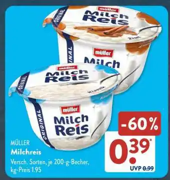 Aldi Süd Müller Milchreis Angebot