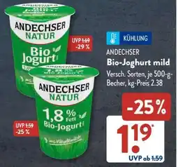Aldi Süd ANDECHSER Bio-Joghurt mild Angebot