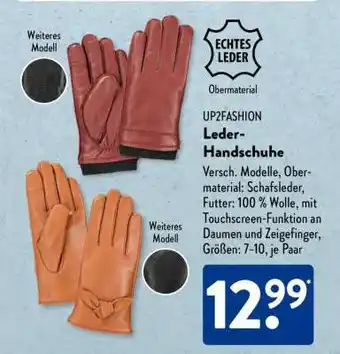 Aldi Süd UP2FASHION Leder-Handschuhe Angebot