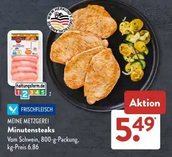 Aldi Süd MEINE METZGEREI Minutensteaks Angebot